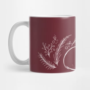 Reindeer Capybara [White Lines] Mug